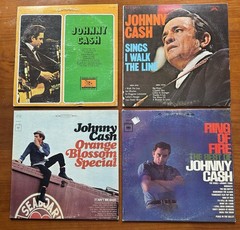 Johnny Cash 4x Vinyl Lp Lot – Walk The Line, Ring Of Fire, Orange Blossom